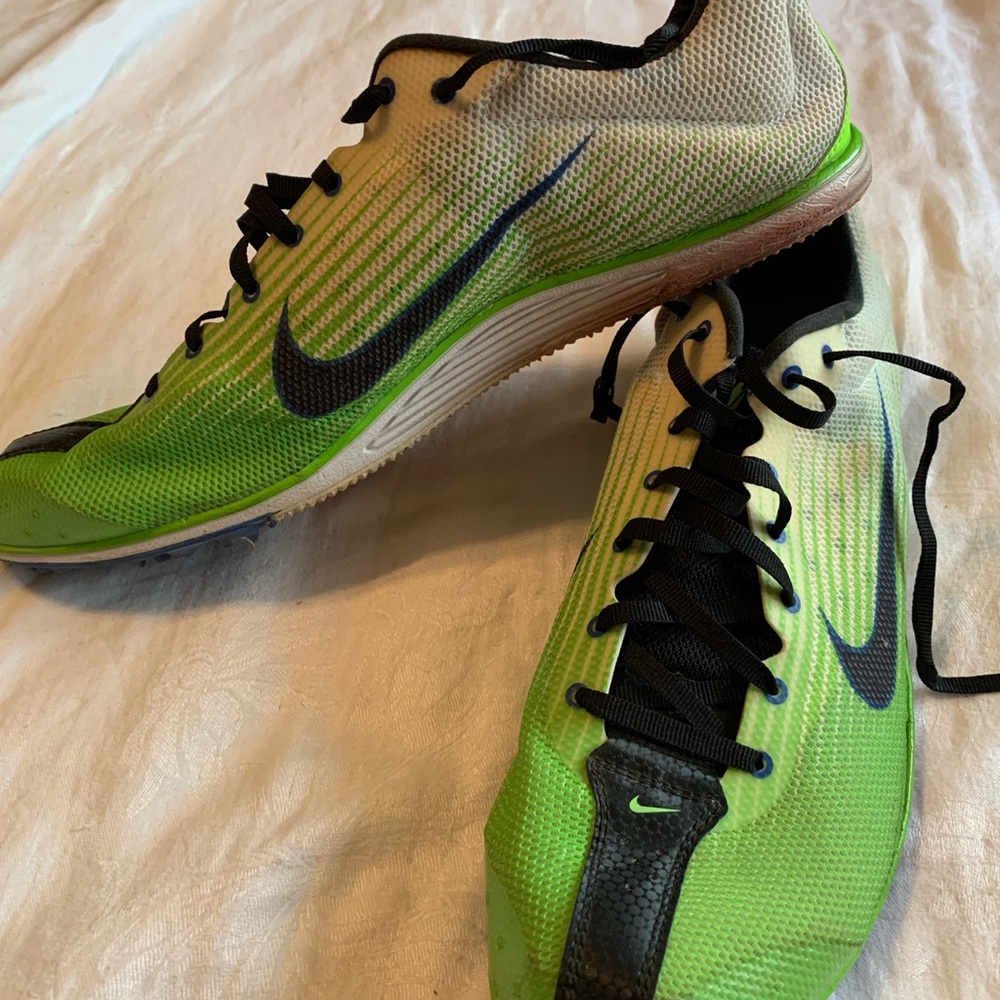 Nike Men’s Track & Field Distance  Neon green sneakers with spikes size 12 1/2